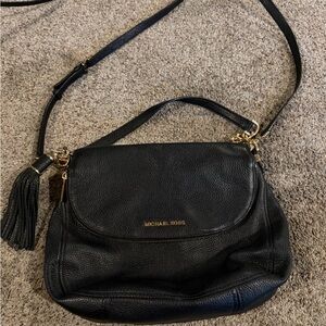 Michael Kors Black Crossbody Bag with Gold Accents